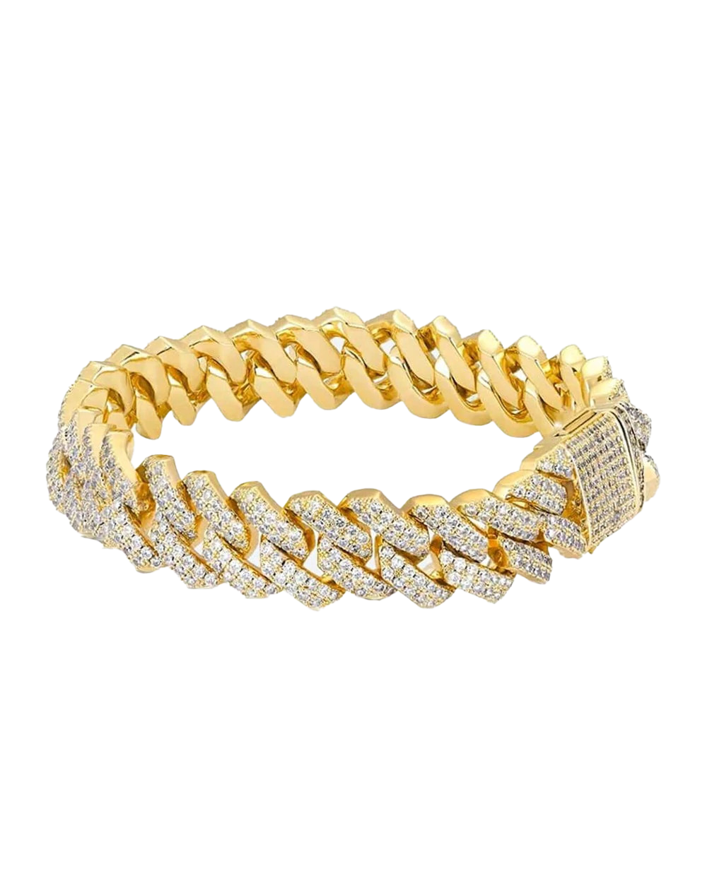 Bracelet Cubain Classique Brillant